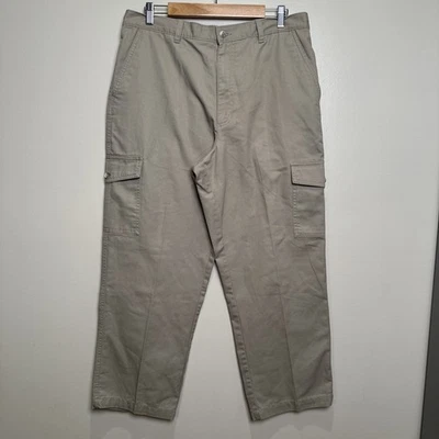 David Taylor Men’s Cargo Pants 38 x 29 Beige Comfort Waist Outdoor Retro Preppy - Image 1 of 4