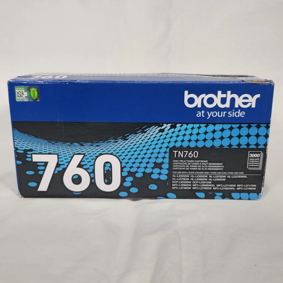 Cartucho de tóner negro de alto rendimiento original OEM Brother TN760  Foto 1 de 4