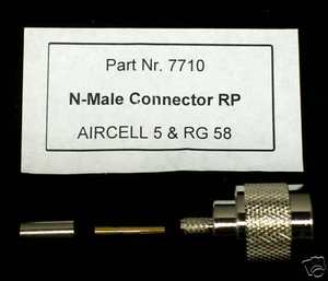 1 x N-Stecker RP (Crimp) für Aircell 5 (M3533) - Picture 1 of 2