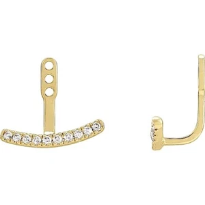 Diamant Lab Grown Ohrring Jackets Petite 1/5 ctw 14K Gelb Rose Weißgold - Bild 1 von 12