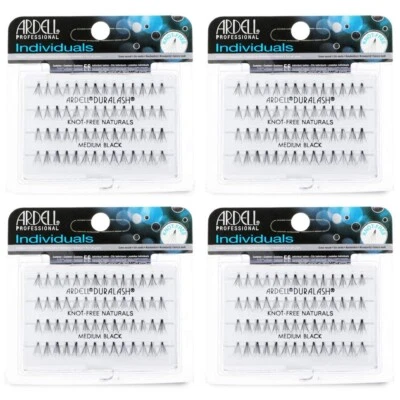 Ardell Individual Flare Lashes Knot-Free Naturals Medium Black #65052 (4 Pack) - Image 1 of 4