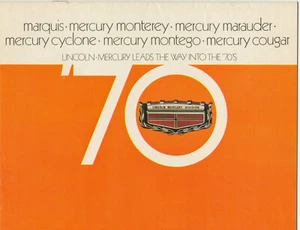 1970 Mercury Eliminator Marquis Cyclone Cougar Monterey Marauder Sales Brochure - Picture 1 of 1
