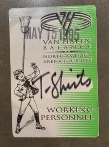 VAN HALEN May 15, 1995 BALANCE TOUR Sacramento, CA WORKING PASS GREEN UNUSED - Picture 1 of 2