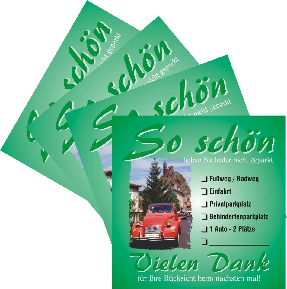 4 x 50 Falschparker nett formuliert ohne Scheisse geparkt Haftaufkleber 7x7 cm | - Bild 1 von 1