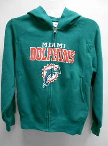 MIAMI DOLPHINS GIRLS FULL-ZIP HOODIE SIZE XL (#14-16)             -        A13/1 - Picture 1 of 3