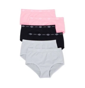 Umbro Girls Underwear 6 Pack Seamless Briefs Size 7-8 Pink/Heather/Black - Picture 1 of 2