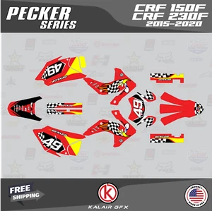 Kit de gráficos para HONDA CRF150F CRF230F (2015-2020) Pecker - rojo - Imagen 1 de 6