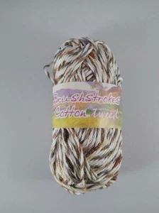 Brushstrokes by Euro Yarns Brown & White Cotton Tweed Brazil - Discontinued - Picture 1 of 2