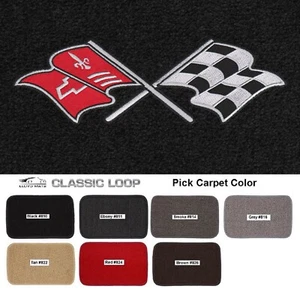 Lloyd Mats Classic Loop Corvette Chevrolet Cross Flags Floor Mats (1963-1967) - Bild 1 von 14