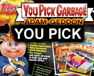 2017 Garbage Pail Kids Adam-Geddon You-Pick -Puke Green/Fools Gold