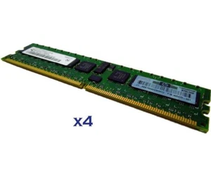 4X HP GENUINE 1GB (4X1GB) PC2-5300 ECC DDR2 SDRAM DIMM Server MEMORY 405475-051 - Picture 1 of 1