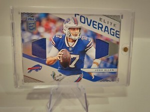 2019 Donruss Elite Coverage Josh Allen Player Worn Jersey Patch Buffalo Bills