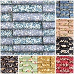 fabric patchwork squares cotton quilting craft 30 x 5” 12.5cm floral checkered - Picture 1 of 118