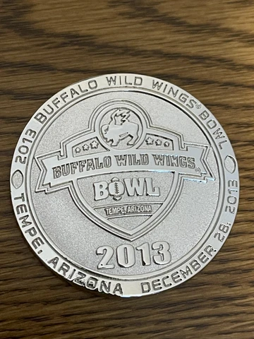 2013 Buffalo Wild Wings Bowl Coin Flip Coin Kansas State Michigan Cover