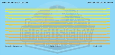 Semi listras estilo 1 amarelo escala DCP 1:64 - Imagem 1 de 2