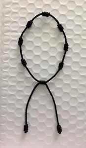 10 Pulseras Negro 7 Nudos Para la Buena Suerte  Black Bracelet 7 Knots Good Luck - Picture 1 of 11