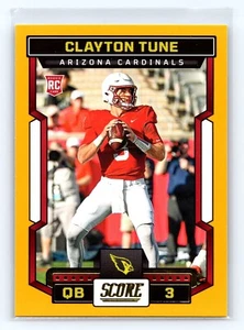 2023 Panini Score Clayton Tune #307 Gold Parallel Rookie ARIZONA CARDINALS RC - Picture 1 of 2