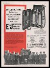 1947 Sheldon Volunteer Fire Demember Service Photo E & J Resuscitator Imprimer Ad