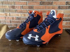 Mens Size 15 Orange/ Blue Under Armour Clutchfit Football Cleats 1270493-411 - Picture 1 of 12