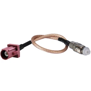 Antena GSM Przedłużacz FAKRA "D" wtyczka męska do żeńskiego pigtail FME RG316 15cm - Zdjęcie 1 z 3