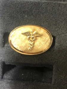 Vintage 14k Yellow Gold Mens medical caduceus Tie Clip see the pictures - Bild 1 von 3