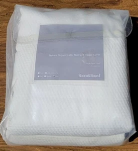 NEW Room & Board Natural Organic Latex Mattress Topper Cover KING White - Picture 1 of 5