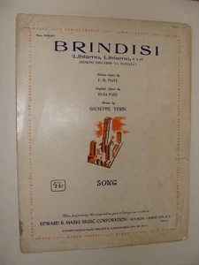 Brindisi Libiamo Drinking Song from La Traviata Verdi 1938 Italian / English - Bild 1 von 1