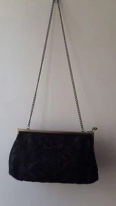 BORSA POCHETTE VINTAGE ANNI 50 IN PIZZO MACRAME' - Picture 1 of 1