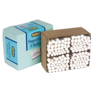 Pack of 144 Stephens Tapered White Chalk Stick for School Blackboard RS522553 - Picture 1 of 1