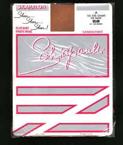 Schiaparelli Flat Knit Pantyhose Suntan Average To 130lbs 5'4 1980s - Picture 1 of 2