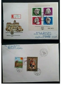1976 Hungary Registd Stamp Day FDC with Minisheet & 2 stamps canc Budapest - Picture 1 of 4