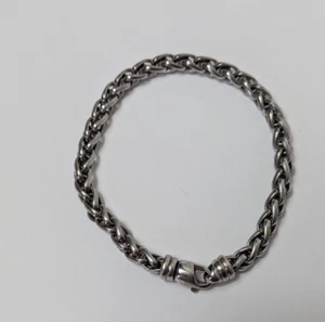 Bracciale EFFY in argento sterling 925 con catena a spiga lungo 8-3/4" - Foto 1 di 10