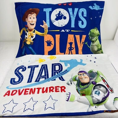 Toy Story 4 Set Of 2 Pillowcases Standard Reversible Woody Buzz Disney Pixar - Image 1 of 4