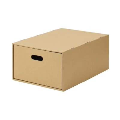 MUJI cardboard storage case box Drawer type, beige, deep - Image 1 of 4