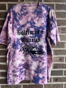 NFL Vintage Style Baltimore Ravens Tie-Dye/ Acid Wash T-Shirt - Picture 1 of 6