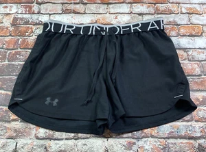 Under Armour Shorts Ladies Small Black Running Athletic Workout Gym Womens - Picture 1 of 5