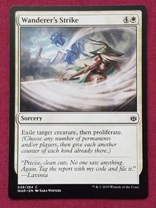 Magic The Gathering WAR OF THE SPARK WANDERER'S STRIKE tarjeta blanca Magic The Gathering - Imagen 1 de 2