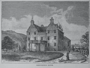 Edinburgh PRESTONFIELD HOUSE Original Victorian Print c1881 - Picture 1 of 2