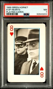 PSA 7 NEAR MINT Slab Bruce Lee KATO 1966 Green Hornet 8 Of Hearts Playing Card - Picture 1 of 2