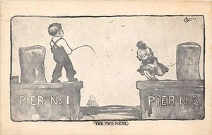J50/ Interesting Postcard c1910 Boys Being Boys Peeing Urinate Pee 325 - Picture 1 of 4