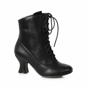 Botas de Disfraz Steampunk Negras Salvaje Oeste Downton Abbey 1800s 1920s Período - Imagen 1 de 6