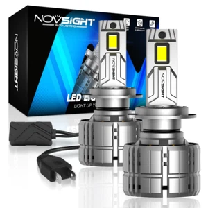 NOVSIGHT 2X H7 LED Headlight Conversion Bulbs High Low Beam 6500K White 40000LM - Picture 1 of 11