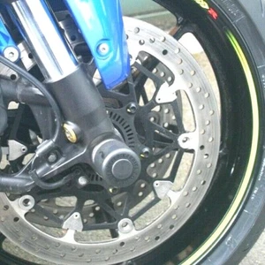 HORQUILLA EJE DELANTERO SUZUKI GSXR600 CHOQUE HONGOS 2002 2005 K2-K5 OGGYS PASTILLAS DISCOS - Imagen 1 de 2