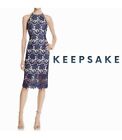 Keepsake the Label Navy Lace Fitted Halter Dress size small