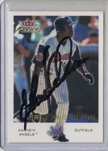 SIGNIERTE 2001 Garret Anderson Fleer Focus #35 Baseballkarte Autogramm Anaheim Angels - Bild 1 von 2