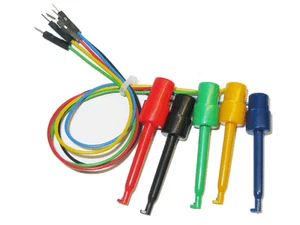 5 x linee di misura punte di prova di bloccaggio intestazione pin cavo di prova breadboard Arduino THD - Foto 1 di 2