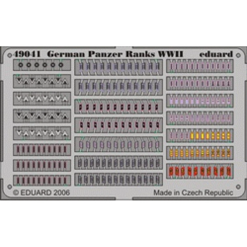 MW22 EDUARD 49041 GERMAN PANZER RANKS WWII 1/48 PE SET for - Bild 1 von 1