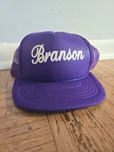 Vintage Branson Cap Purple White - Picture 1 of 4