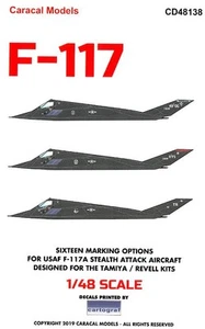 Caracal Decals 1/48 LOCKHEED F-117 NIGHTHAWK Stealth Fighter - Picture 1 of 6
