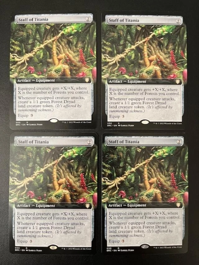 MTG- Staff of Titania x4 - Brother's War: Commander - Extended Art - Image 1 of 1